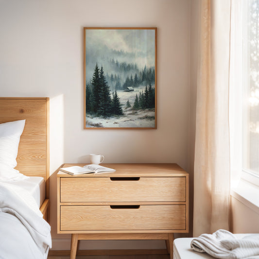 A Cabin Beneath Silent Pines