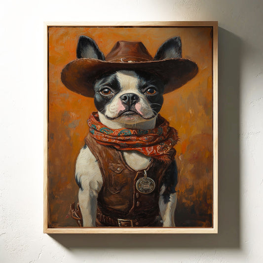 Boston Terrier Cowboy Deputy