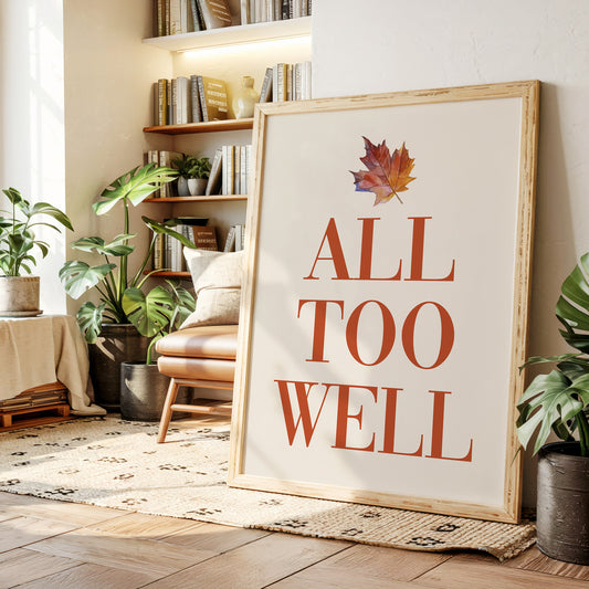 Maple Leaves Write Autumn Letters