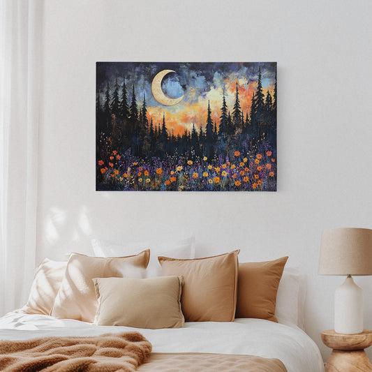 Moonlit Meadow Catches Fire Above