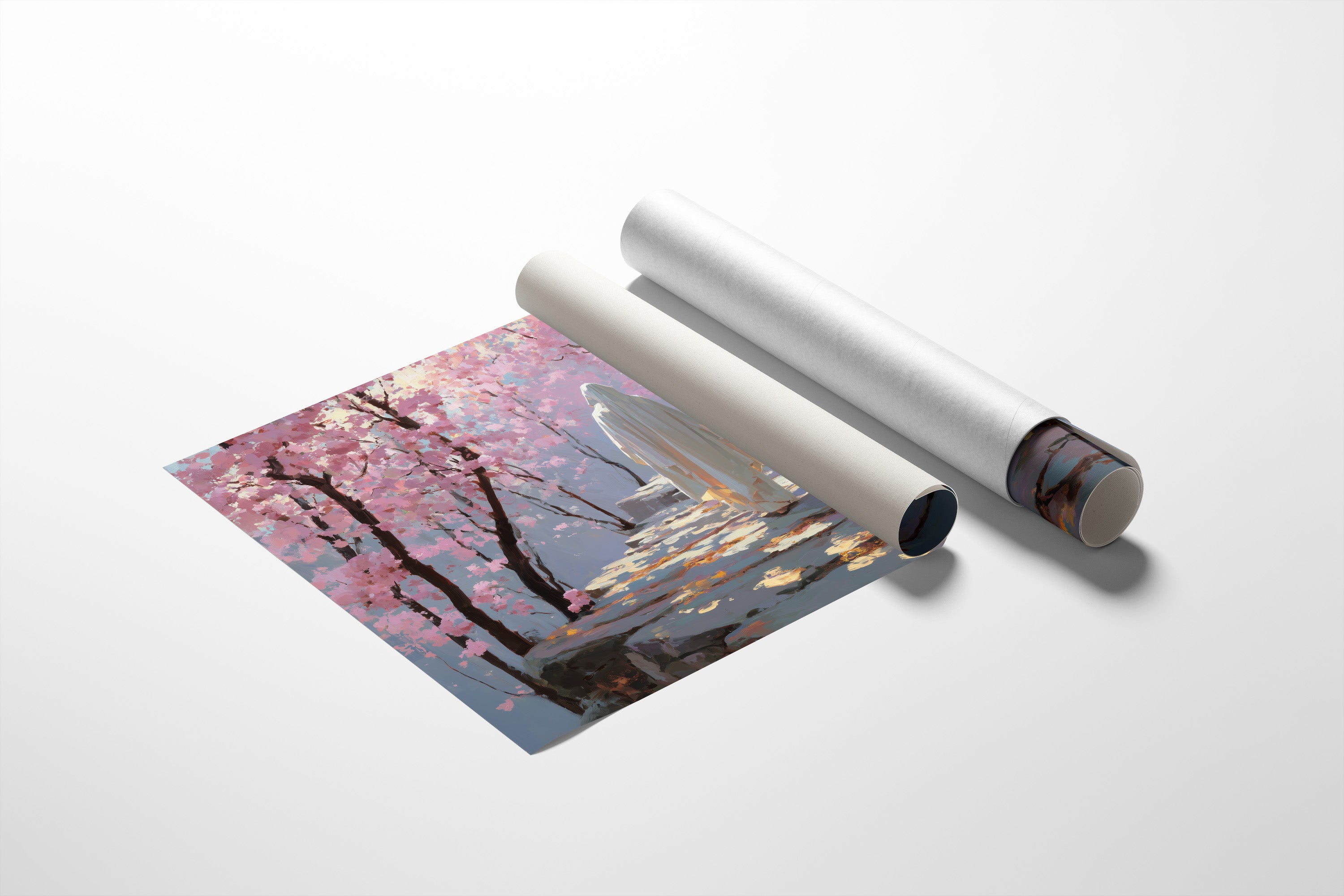 Solitary Path Through Blossom Light