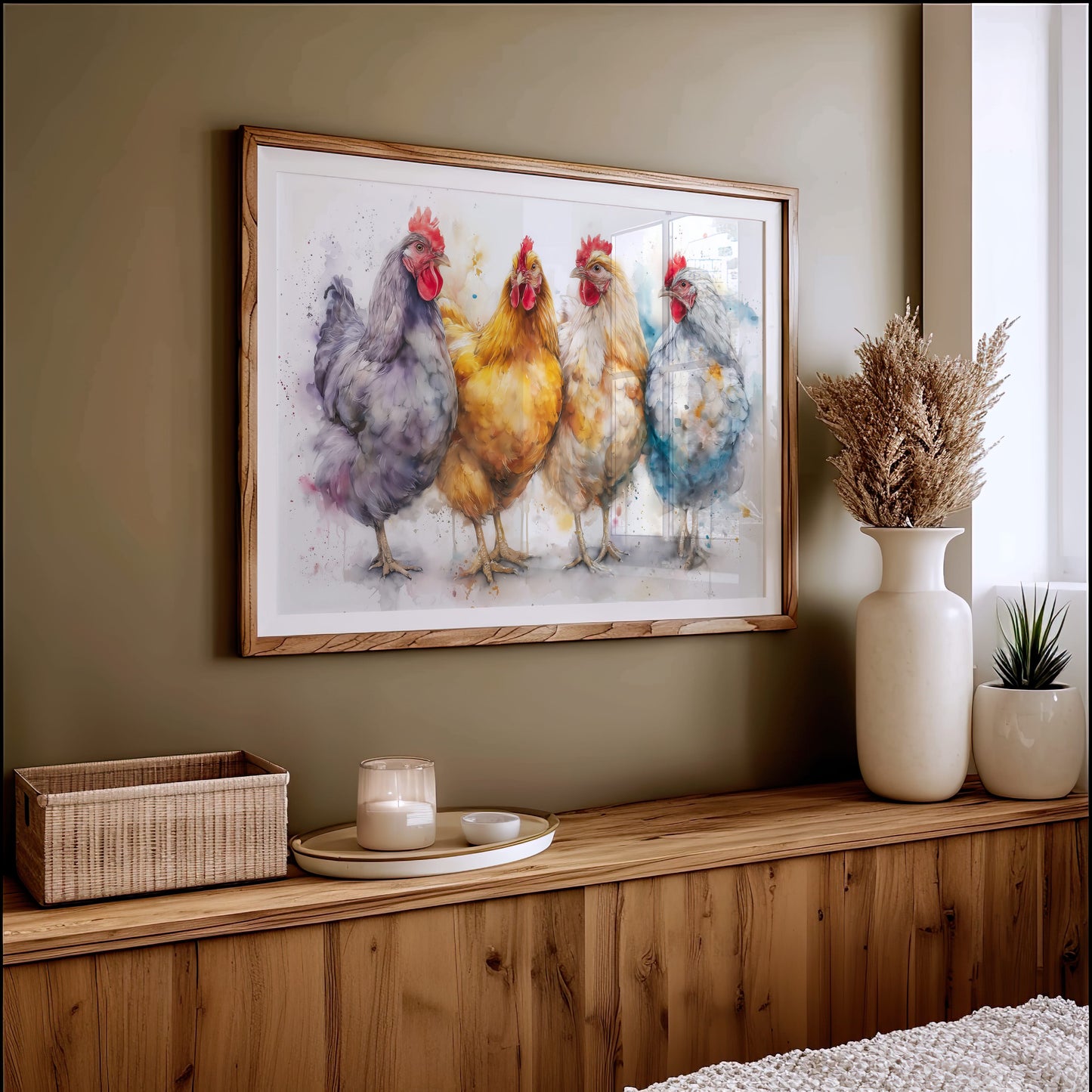 Four Feathered Friends Strolling Together