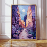 Moonrise Trail Through Painted Canyons