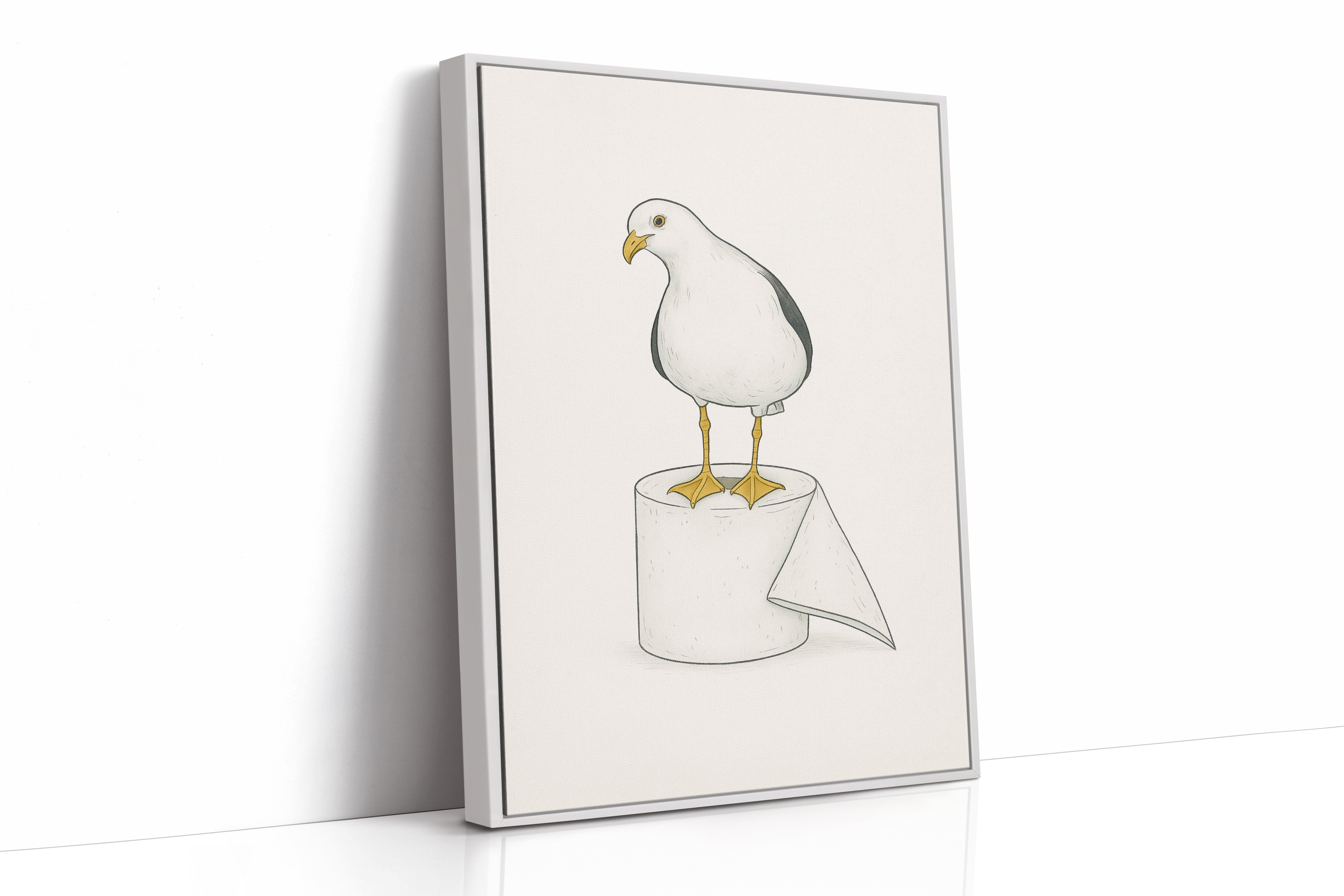 Seagull on a Toilet Roll