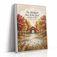 The Steadfast Love of the Lord: Covered Bridge Autumn Stream