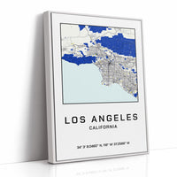 Los Angeles, Mapped in Navy & Gold