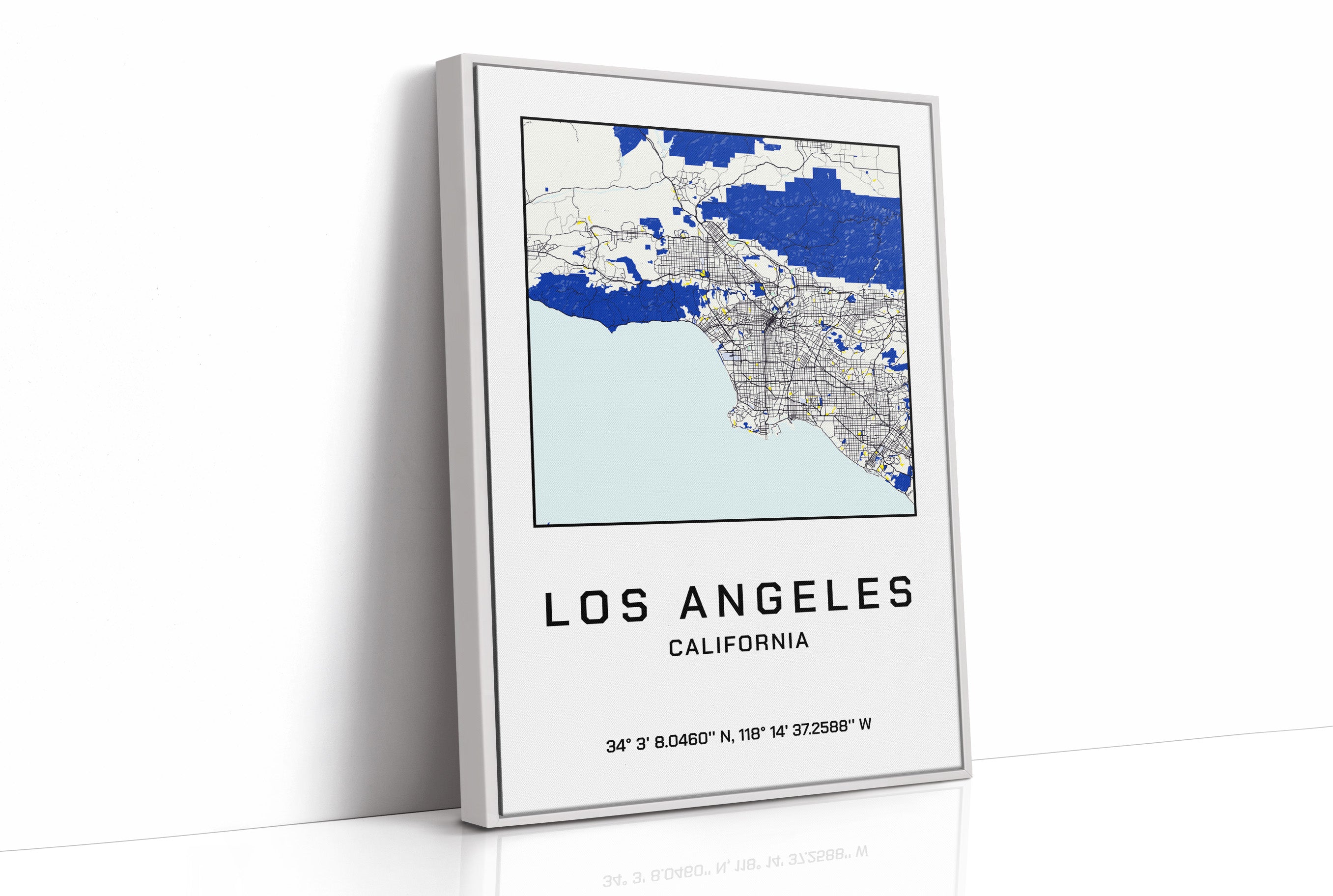 Los Angeles, Mapped in Navy & Gold