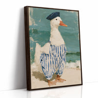 Beret Duck Strolling Beach