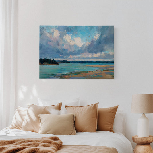 Summer Clouds Dance Above Turquoise Bay
