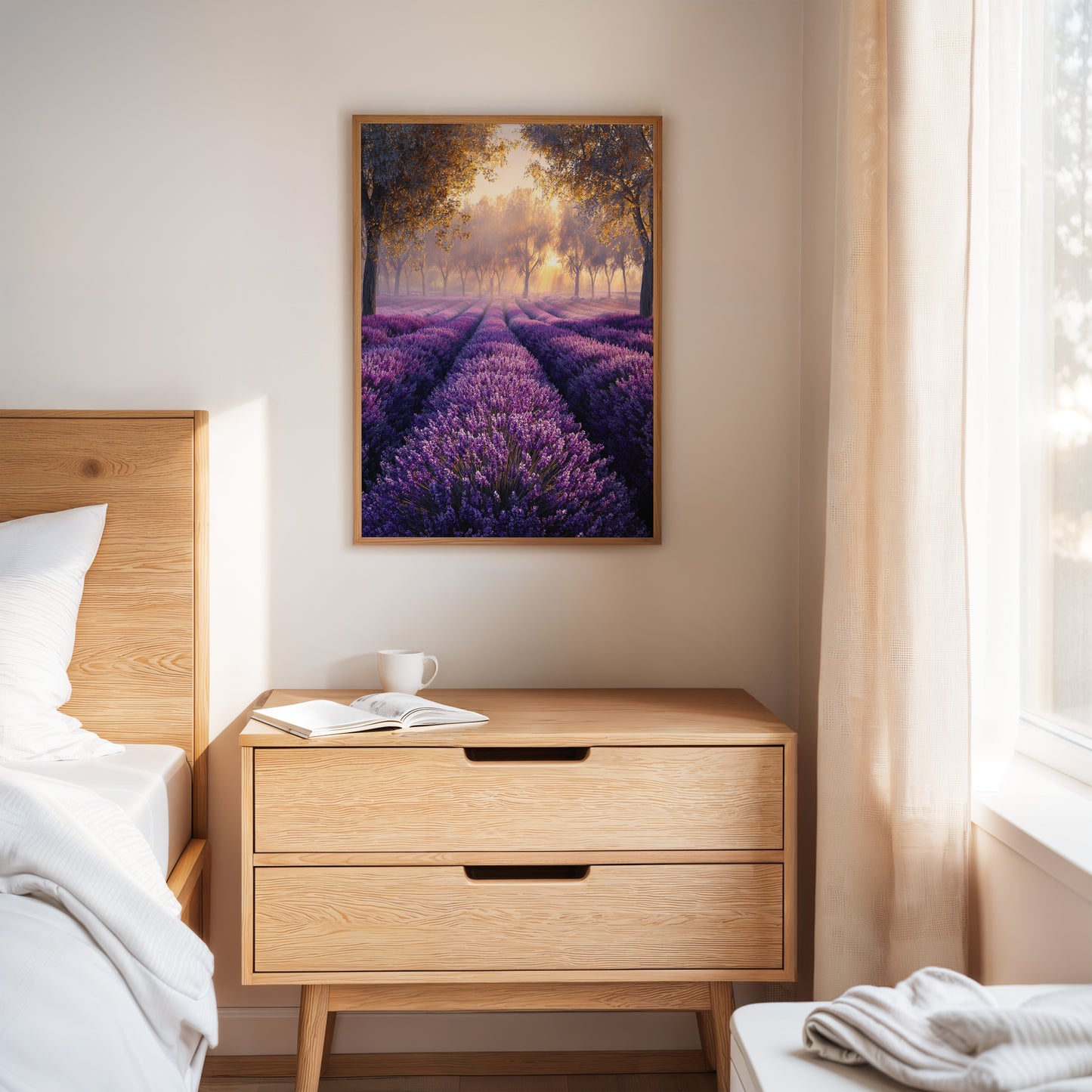 Lavender Fields in Golden Light