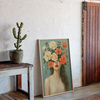 Flourish in Coral and Cream