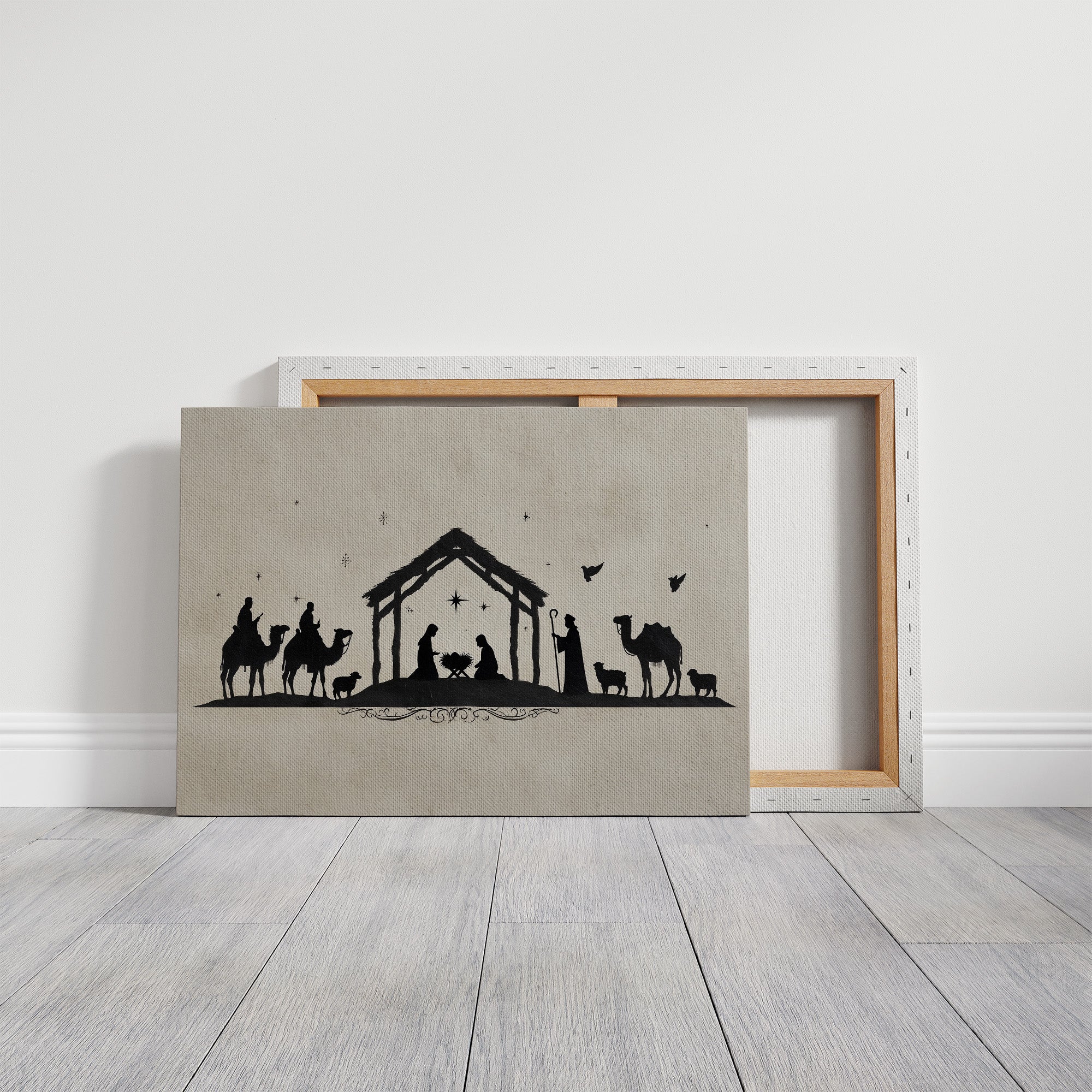 Silent Night In Ink Silhouettes