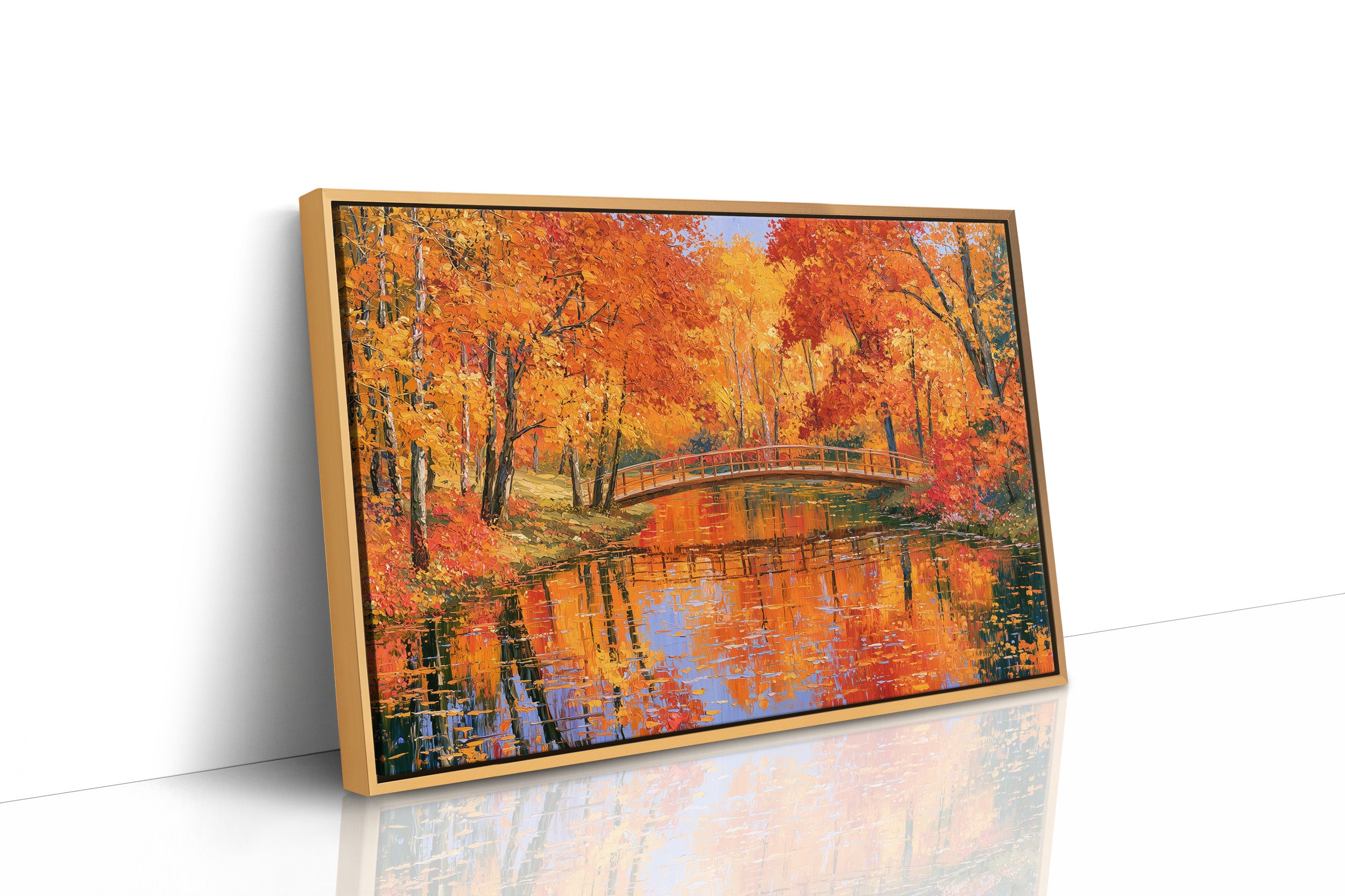 Autumn Bridge, Blazing Reflection