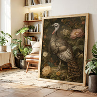 Wild Turkey Among Night Blooms