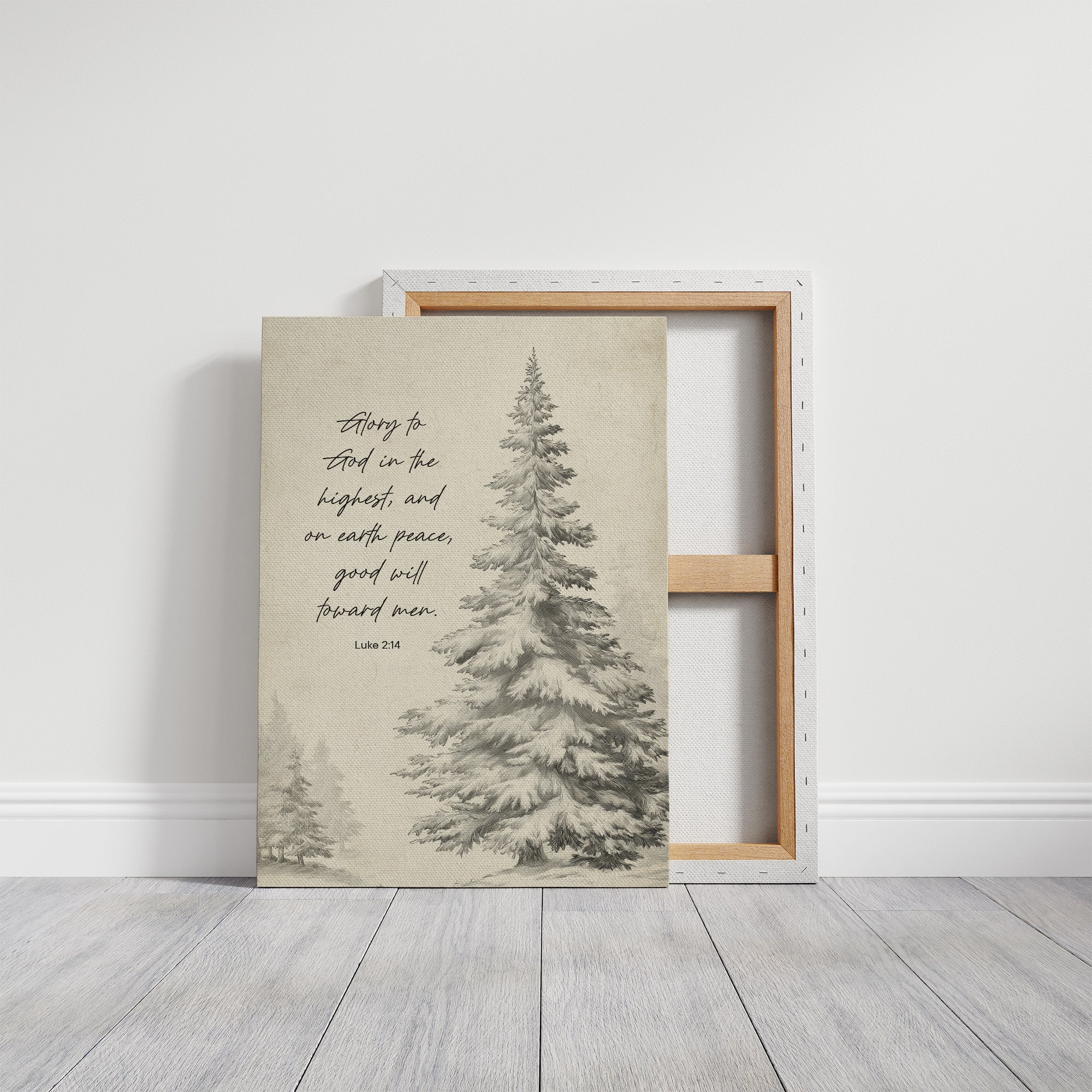 Winter Scripture On Wooden Table