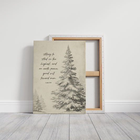 Winter Scripture On Wooden Table