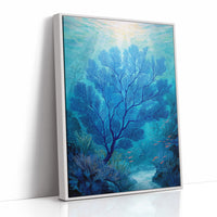 Cobalt Branches In Aqua Depths