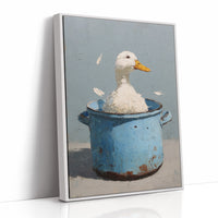 Bath Time In A Blue Pot