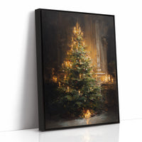 Candlelit Evergreen in Gilded Shadows