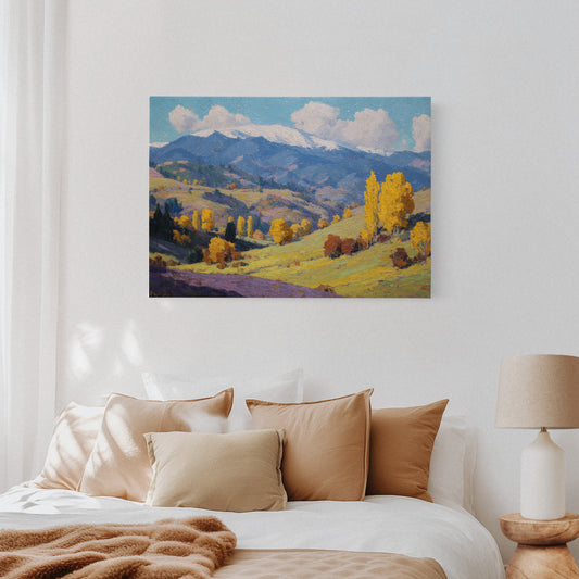 Autumn Gold Bathes Mountain Valley