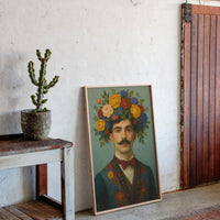 Floral Nobleman in Crimson Bowtie