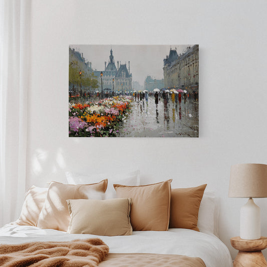 Paris Blooms Through Silver Rain