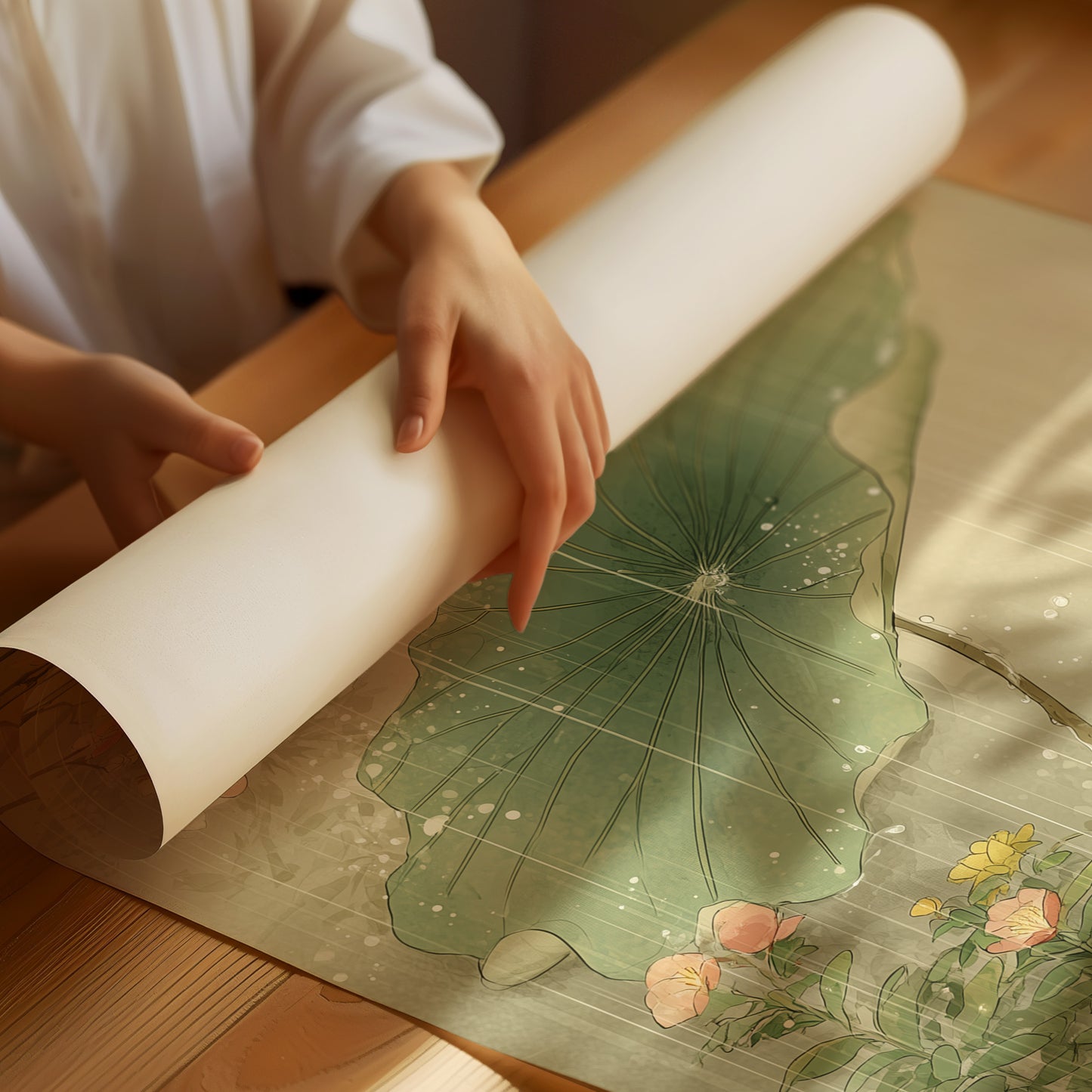 Lotus Rain Brings Frog's Delight