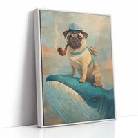 Nautical Pug's Whimsical Voyage