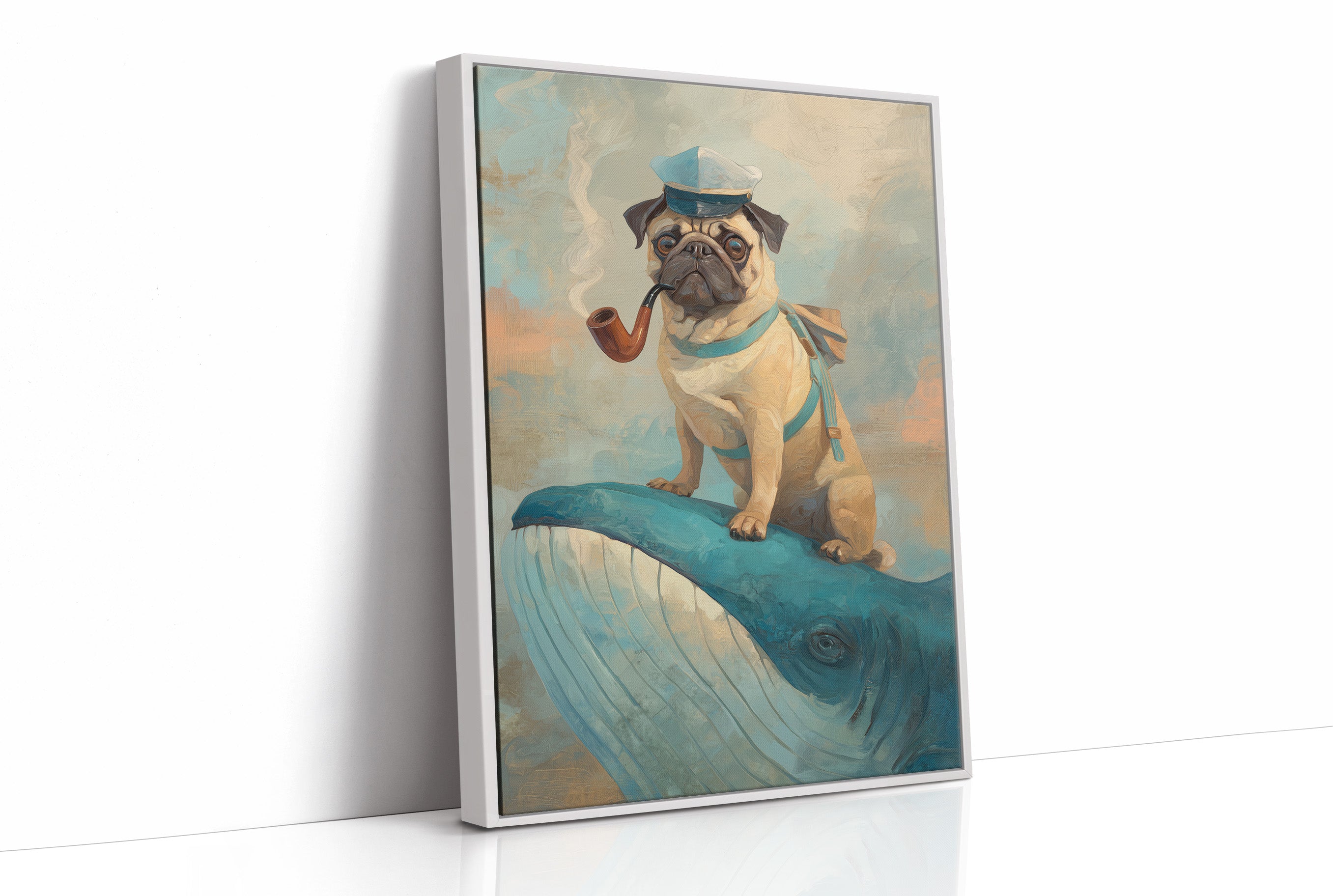 Nautical Pug's Whimsical Voyage