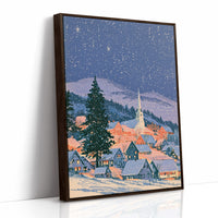 Starlit Village Below