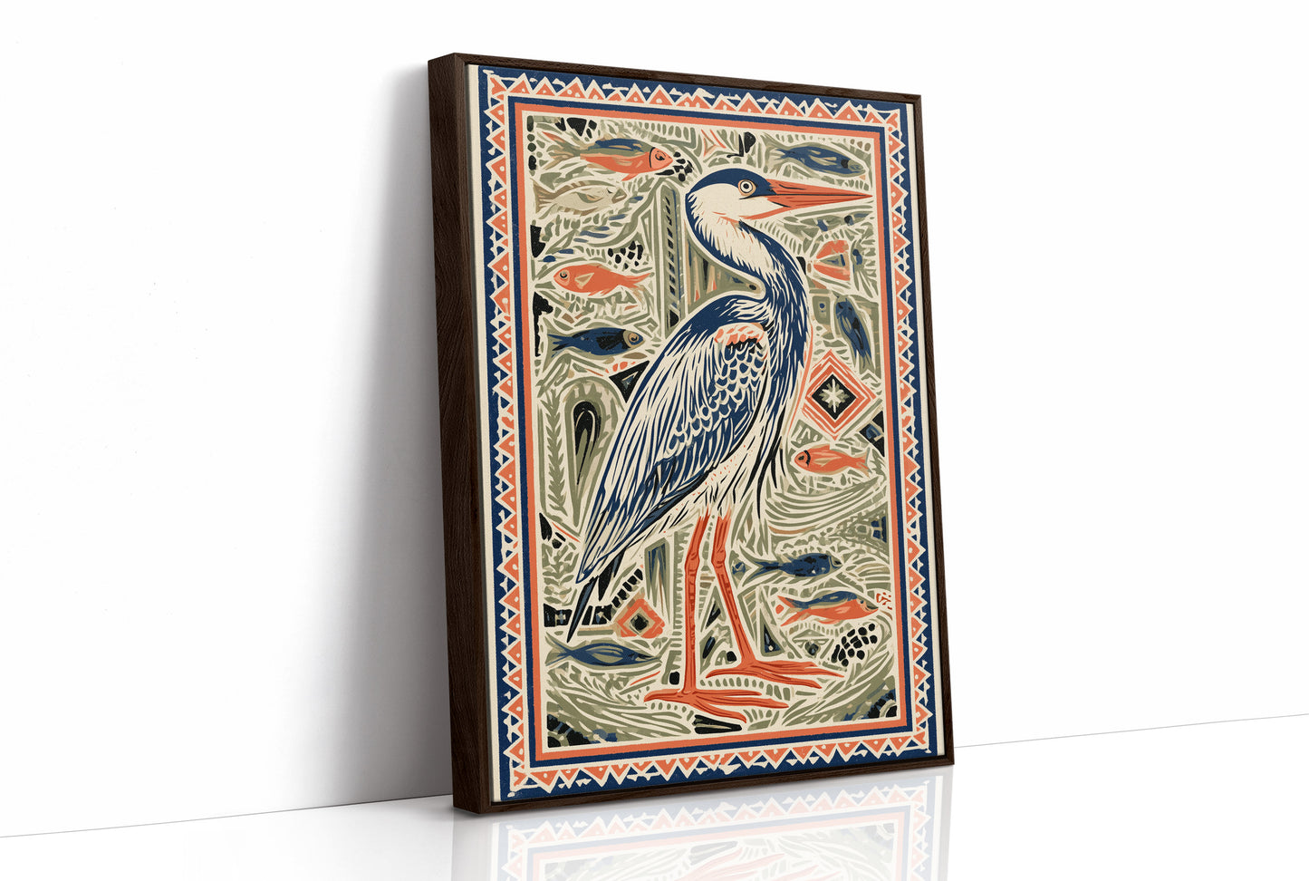 Heron Among The Reeds