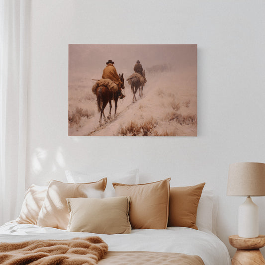 Dusty Trail Leads Through Winter Sage