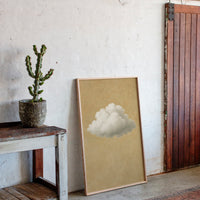Solitary Cloud Over Ochre Sky