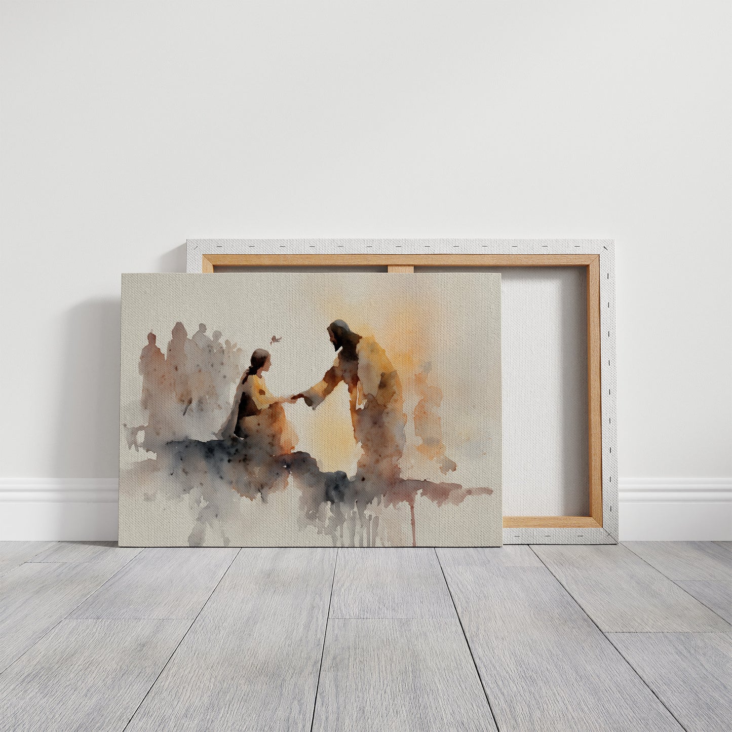 Hands Connect In Amber Light