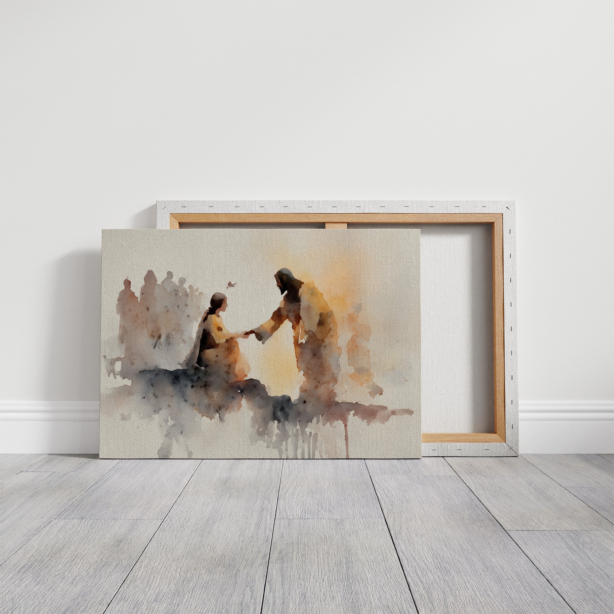 Hands Connect In Amber Light