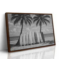 Surfboards and Palms in Paradise
