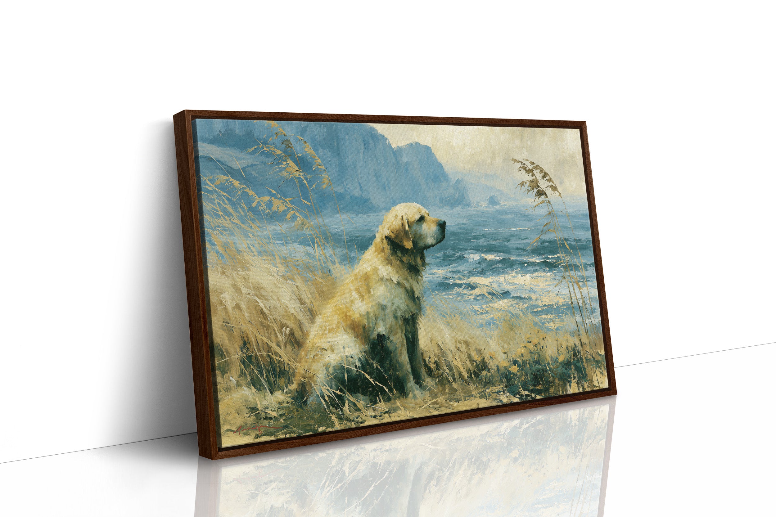 Golden Retriever, Coastal Cliffs