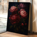 Crimson Peonies in Midnight Bloom