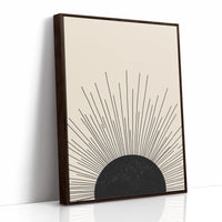 Minimal Black Sunburst Rising