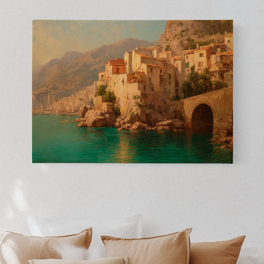 Mediterranean Cliffs Hold Summer's Light