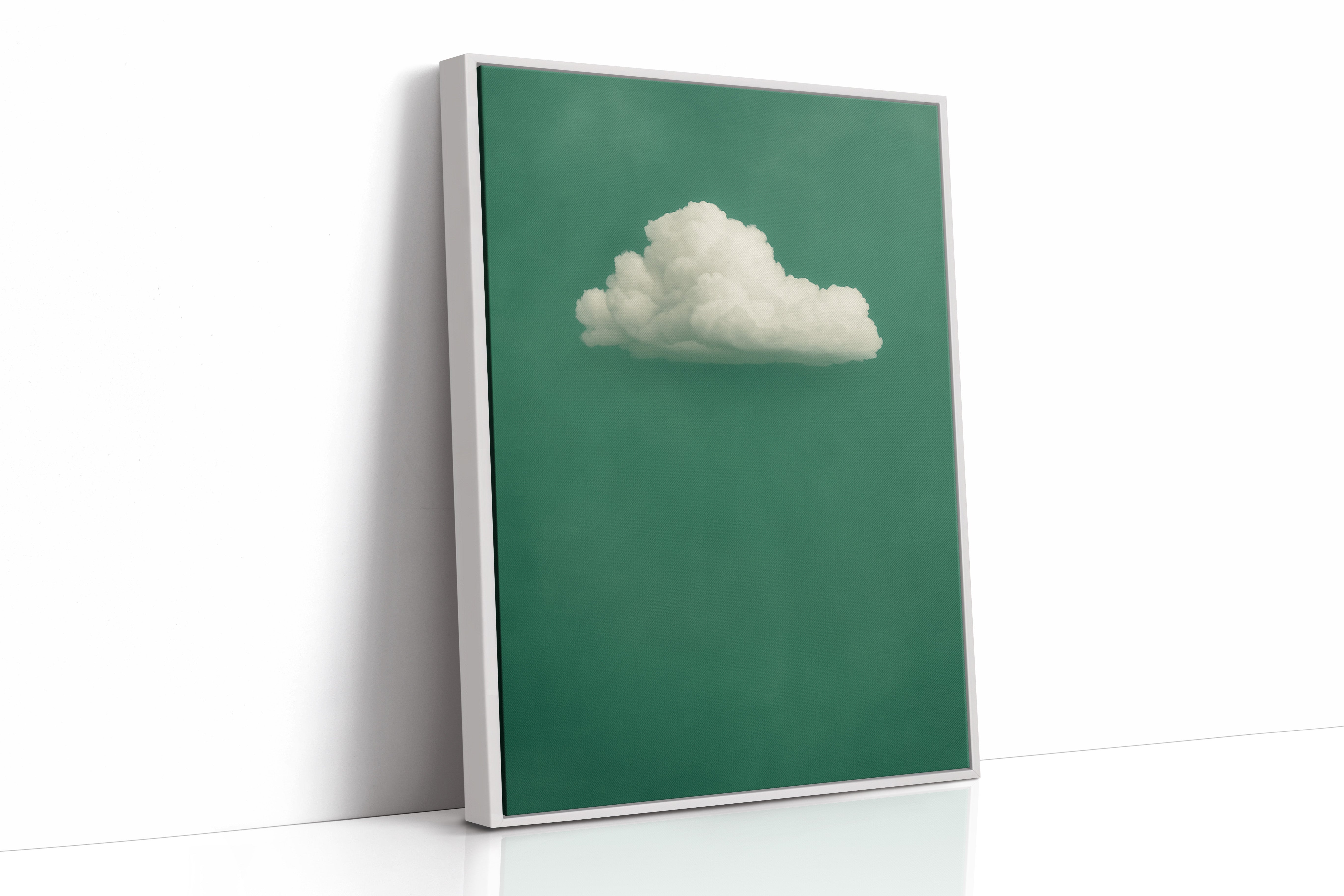 White Cloud on Emerald Sky