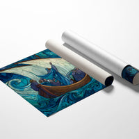 Stained Glass Voyage Through Tempest Seas
