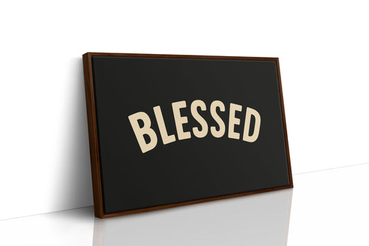 Blessed Minimalist Arch Text Print