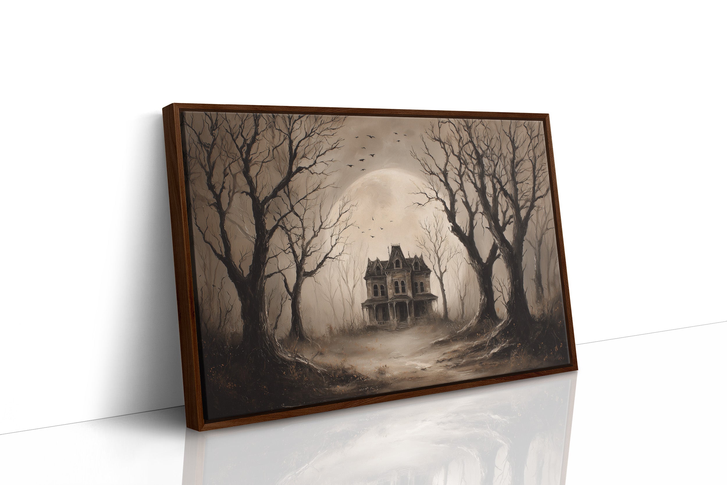 Forgotten Manor Among Barren Trees
