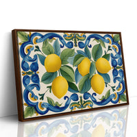 Lemons Framed in Blue