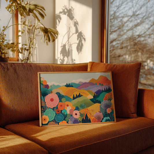 Rolling Hills Dance With Wild Blooms