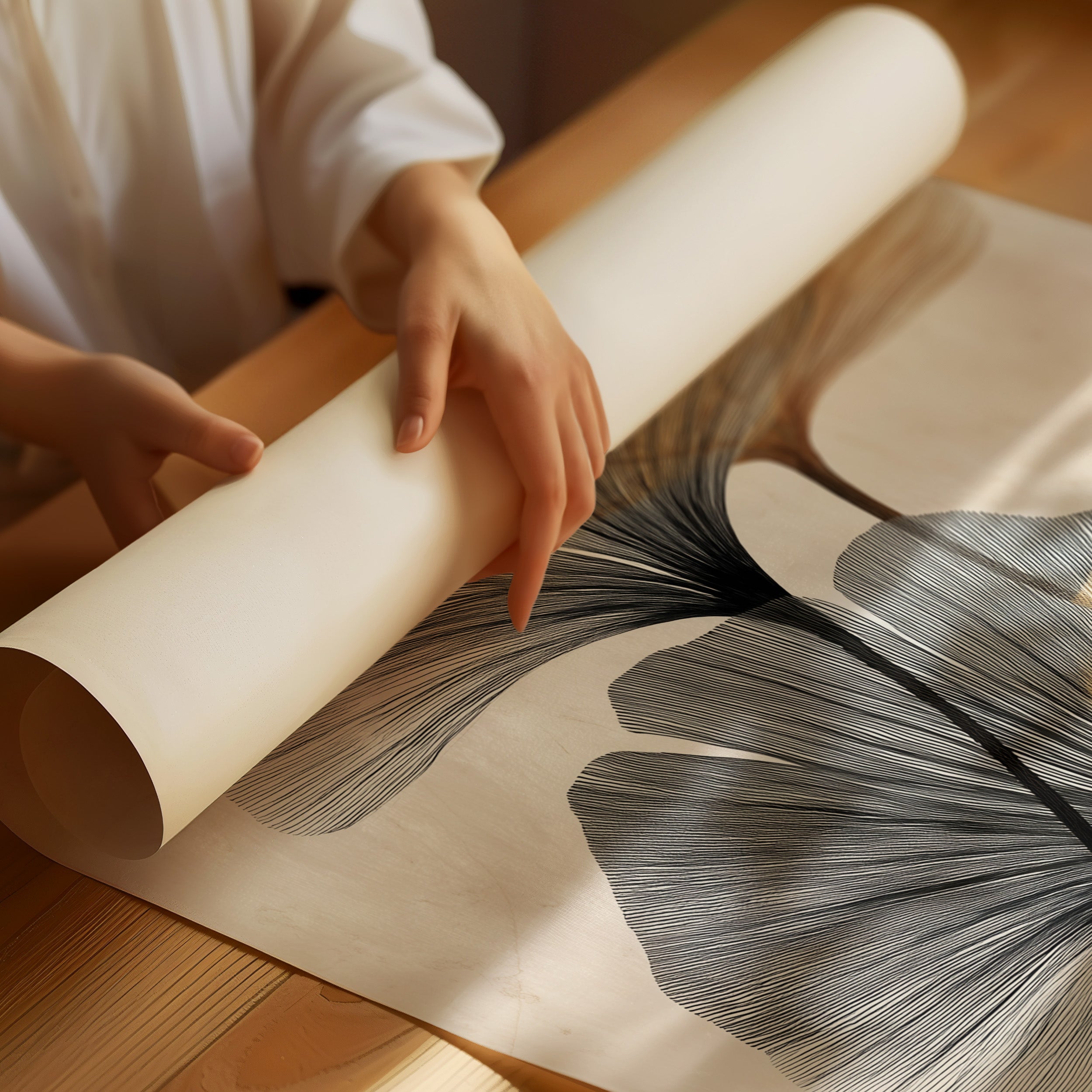 Ginkgo Leaves Dance Above Spirits