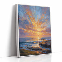 Coastal Symphony in Amber Light