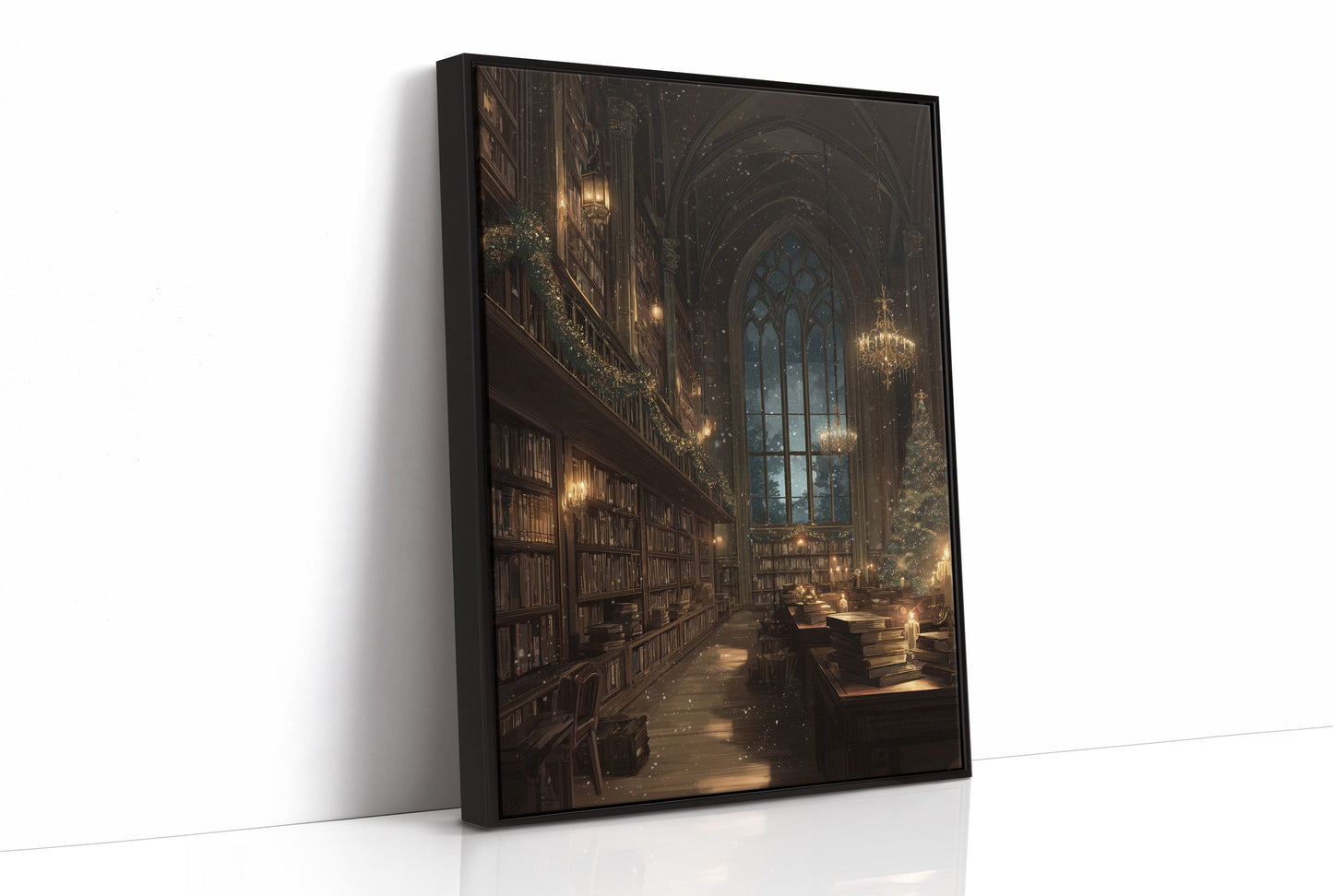 The Library at Christmas Night