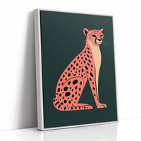 Pop Art Cheetah in Coral